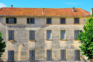 ancient building in the historic center of borgio verezzi italy