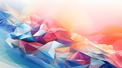 Abstract colorful polygon background. Colorful geometric backdrop.