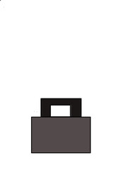 This is an illustration depicting a picture of a padlock or alternatively a bag against a white background.