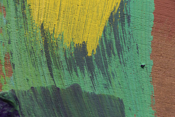green paint on wood