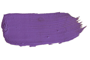 purple paint brush stroke isolated on white background 