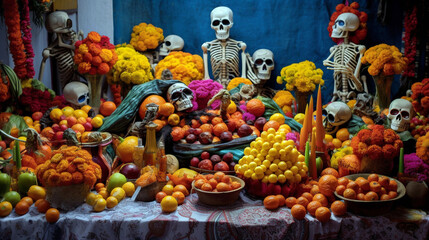 Sacred Tribute: Traditional Offering in Mexico's Day of the Dead