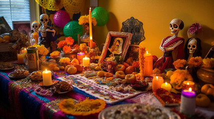 Sacred Tribute: Traditional Offering in Mexico's Day of the Dead