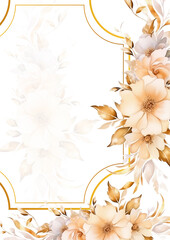 Luxury floral background and template layout design for wedding invite card, luxury invitation card and cover template.