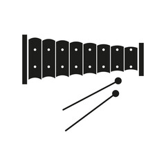 Xylophone icon. Percussion musical instrument icon. Vector illustration. EPS 10.