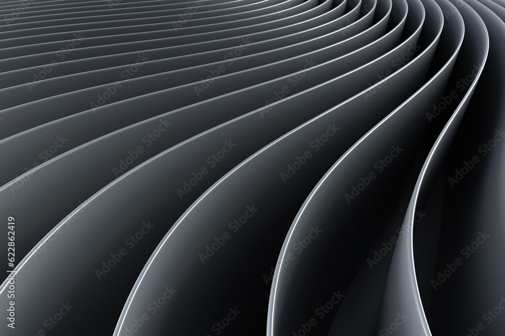 Poster elegant gray background. swirl of wavy lines. stylish gray backdrop. background design. graceful lin
