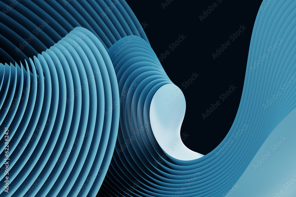 Poster stylish wallpaper. modern background. elegant lines. dark background for design. blue lines in dark.