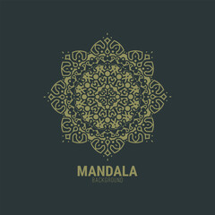 Mandala flat background design template