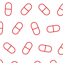 pattern with Pills tablets. Vector illustration. EPS 10.