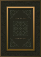 Luxury ornament greeting card vector template