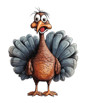 Naklejki Happy thanksgiving turkey bird