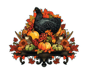 Hand drawn thanksgiving background illustration