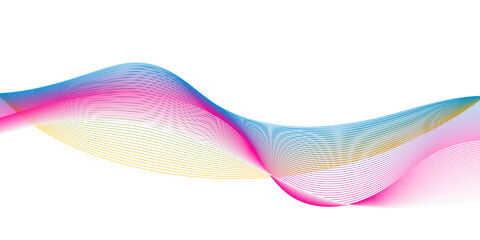 Colorful Abstract flowing wave lines. Design element for technology, science, modern concept.vector eps 10