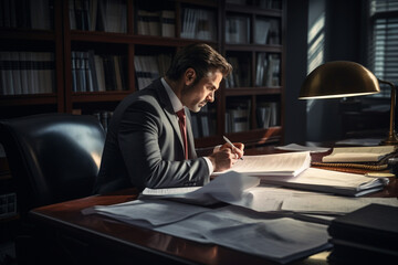 businessman working in office ai generative art