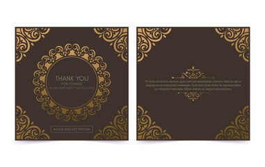 classic thank you wedding card