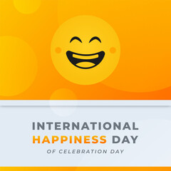 International Day of Happiness Celebration Vector Design Illustration for Background, Poster, Banner, Advertising, Greeting Card