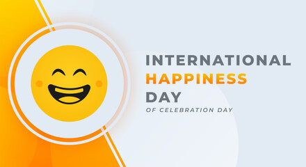 International Day of Happiness Celebration Vector Design Illustration for Background, Poster, Banner, Advertising, Greeting Card