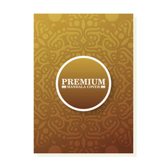 luxury cover background with mandala texture