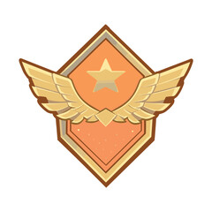 Obraz premium Flat veterans day badge template, Military badge