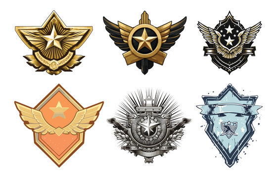 Collection of Military badge or Army badge