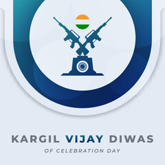 Kargil Vijay Diwas Celebration Vector Design Illustration for Background, Poster, Banner, Advertising, Greeting Card