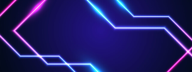 Abstract glowing neon lights background vector.