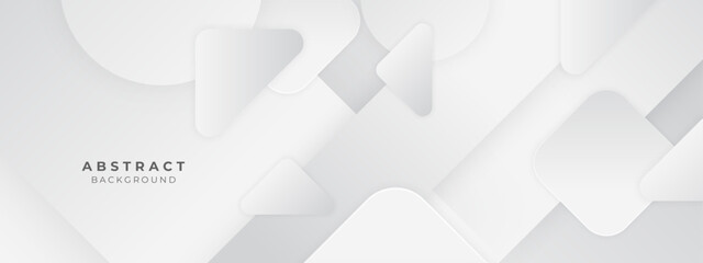 white gray overlaping layers abstract background
