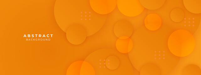 Modern abstract orange background elegant circle shape design