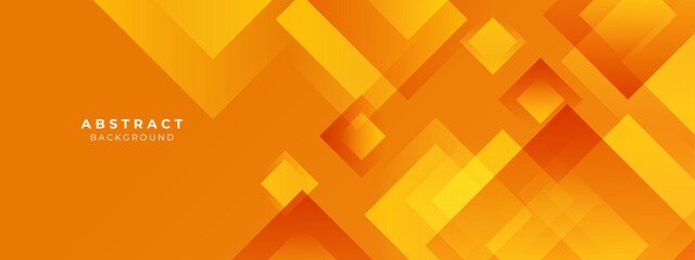 Abstract orange square shape with futuristic concept background