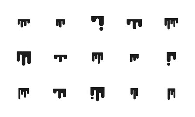 血のアイコンセット/血液/流血/液体/イラスト/ベクター