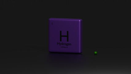 3D representation of the chemical element Hydrogen