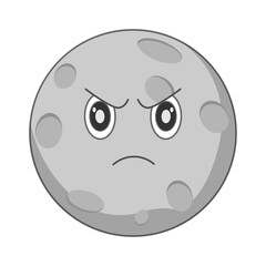 Cute Moon Character Illustration Vector