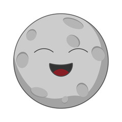 Cute Moon Character Illustration Vector