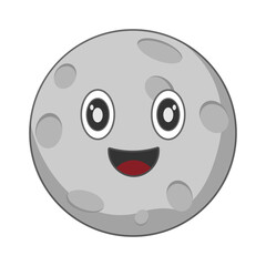 Fototapeta premium Cute Moon Character Illustration Vector