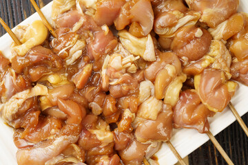 Marinating, chicken drumsticks, raw material