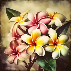 Foto op Canvas plumeria frangipani flower © Shylin