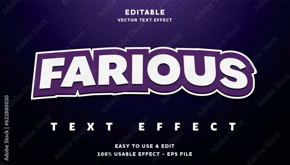 Poster various editable text effect with modern and simple style