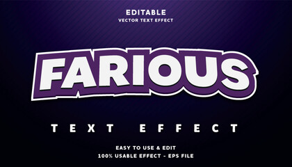 various editable text effect with modern and simple style