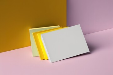business card blank mockup isolated background Generative ai