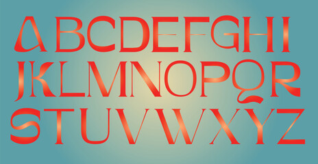 Retro font, alphabet letters font