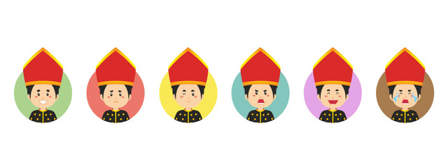 West Nusa Tenggara Avatar with Various Expression