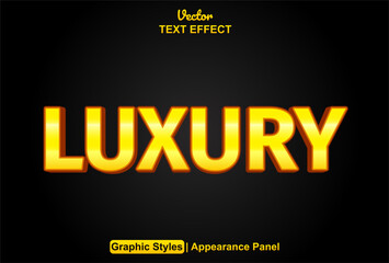Naklejka na ściany i meble luxury text effect with orange graphic style and editable.