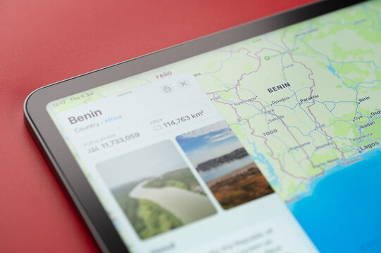 Benin country shape boarder lines