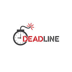 Fototapeta na wymiar illustration of deadline, deadline icon, vector art. 