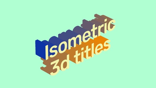 Isometric 3D Pop In Titles