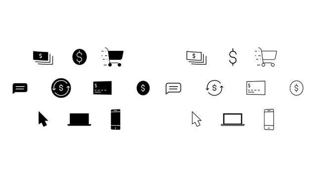 Modern Flat Ecommerce Icon Overlays