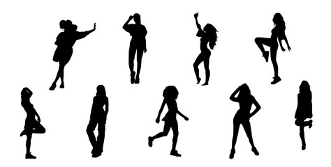 Woman-Silhouette-Beach-Girl-Vector-Set2