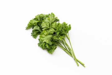 白背景にイタリアンパセリ