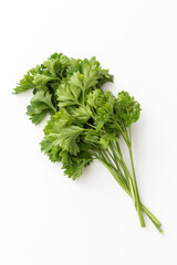 白背景のイタリアンパセリ 