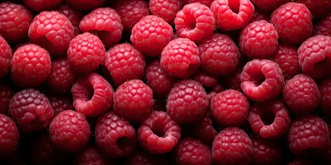 Ripe raspberry background. Texture fruit raspberries pattern. Juicy berry wallpaper.